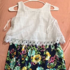 GIRLS FLOWER DESIGN DRESS